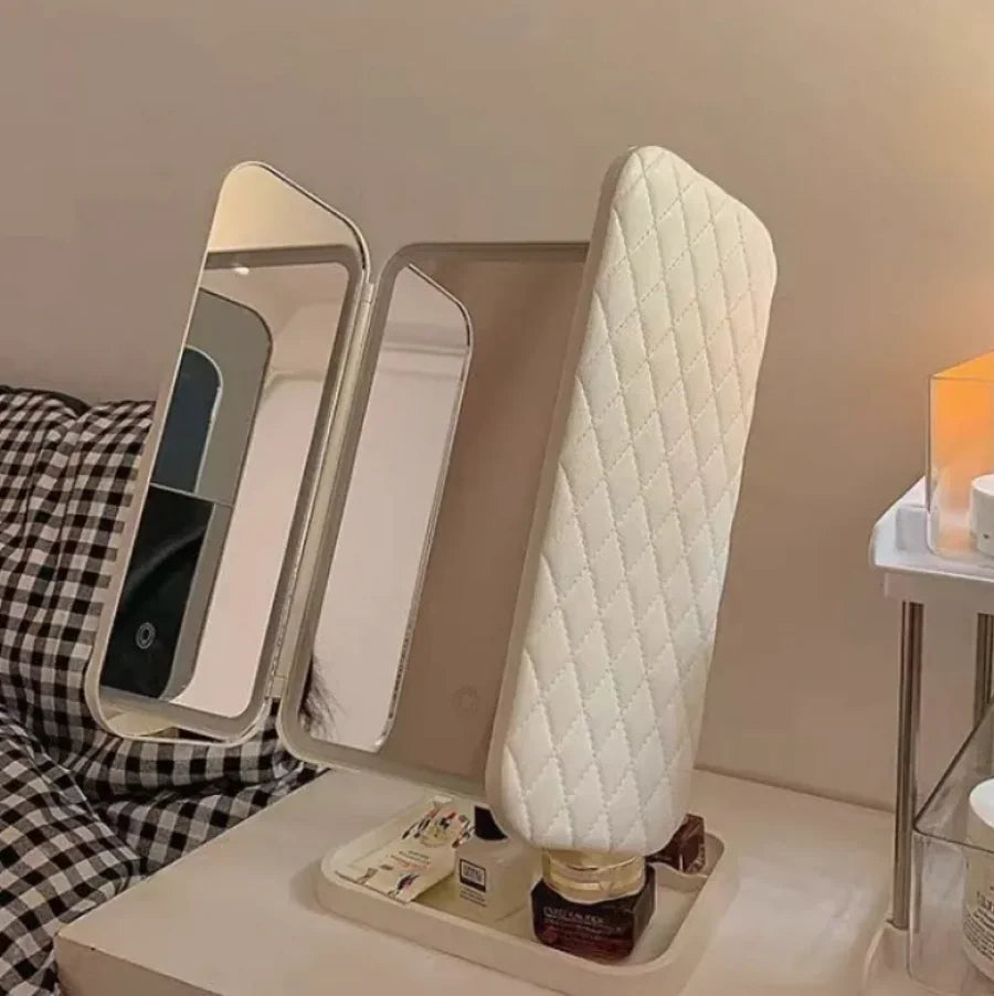 LED Makeup Mirror with Tri-Fold Desk Lamp - Nova Store