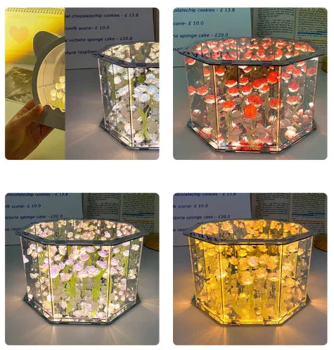 DIY Octagonal Tulip Rose Flower Night Lamp - Nova Store