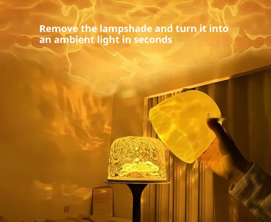 AquaGlow Ripple Table Lamp