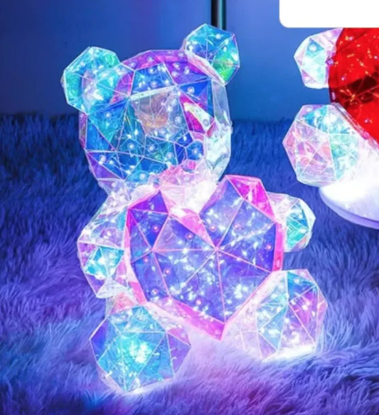 Vibrant Glow Bear Decor